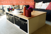 DIY IKEA Kallax storage coffee table