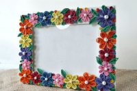 DIY paper quilled photo frame