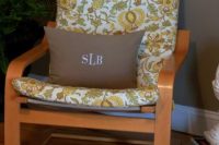 DIY retro floral print cover for IKEA Poang chair
