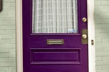 08 purple front door with gold appliques
