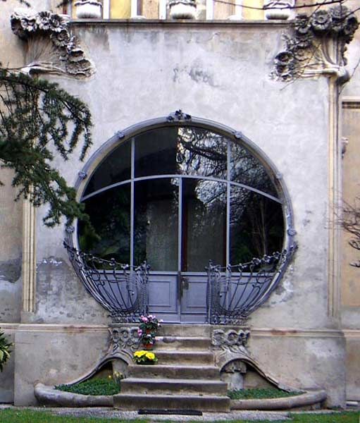 10 art nouveau round glass doors