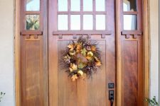 11 modern stained wood door with sidelights