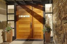 13 wooden planked design combines with sidelights too