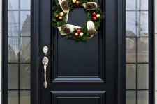14 elegant black front door with framed sidelights