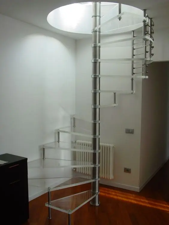 20 ergonomic modern metal and glass spiral ladder
