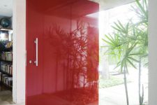 25 sleek bold red oversized front door