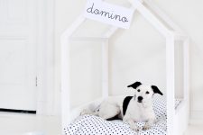 DIY Scandinavian framed dog house