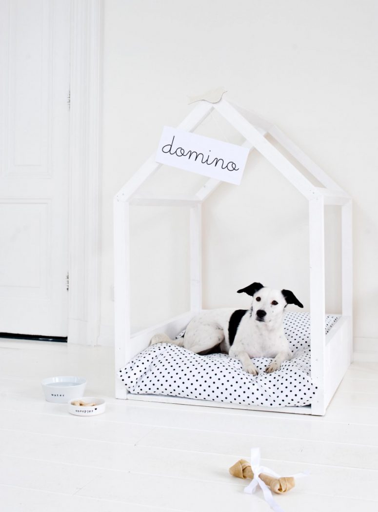 DIY Scandinavian framed dog house (via vtwonen)