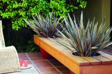 DIY modern planter bench