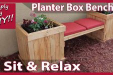 DIY planter box bench