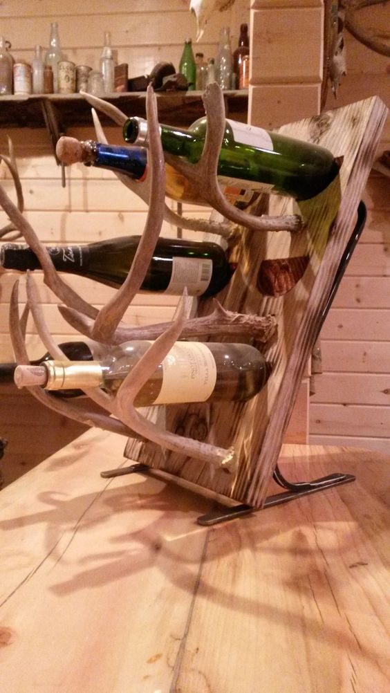antler wine rack to put on a table