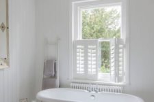 03 half window shutters to keep your bath experience private