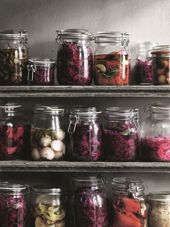 Korken jars for picked vegetables and mushrooms
