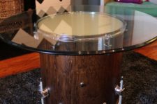 04 drum turned into a coffee table