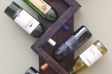 04 industrial wall wine rack for 8 bottles