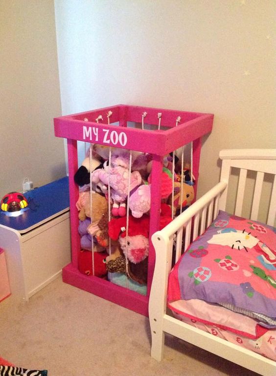 pink animal zoo cage