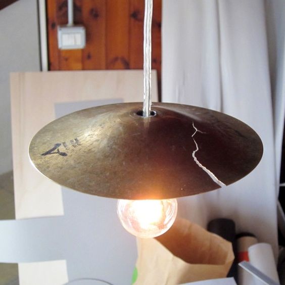 recycling cymbals in lights with pendant
