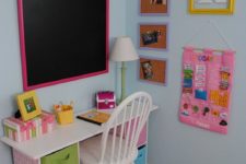 06 colorful fun study and art nook for a little girl