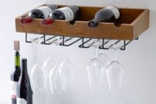 09 simple wine shelf with glass holders
