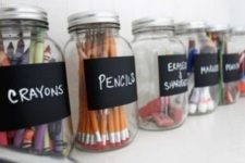 19 individual jars for craft supplies