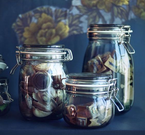 shell storage containers for sea-inspired decor