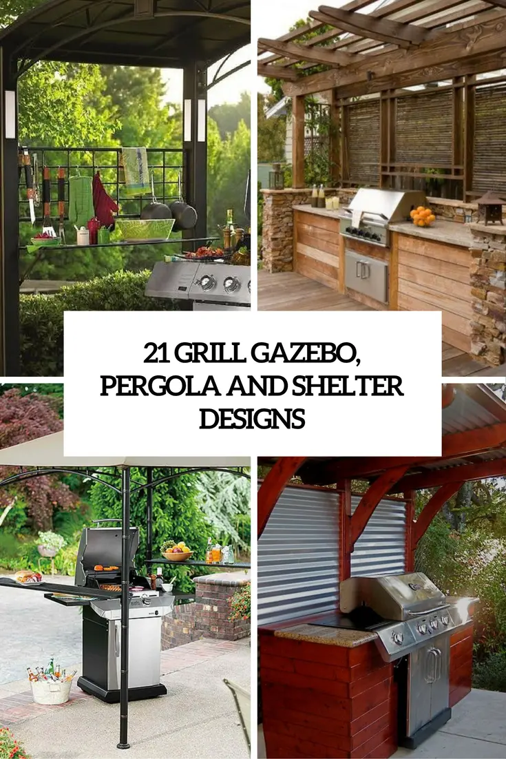 grill gazebo, shelter and pergola designs cover