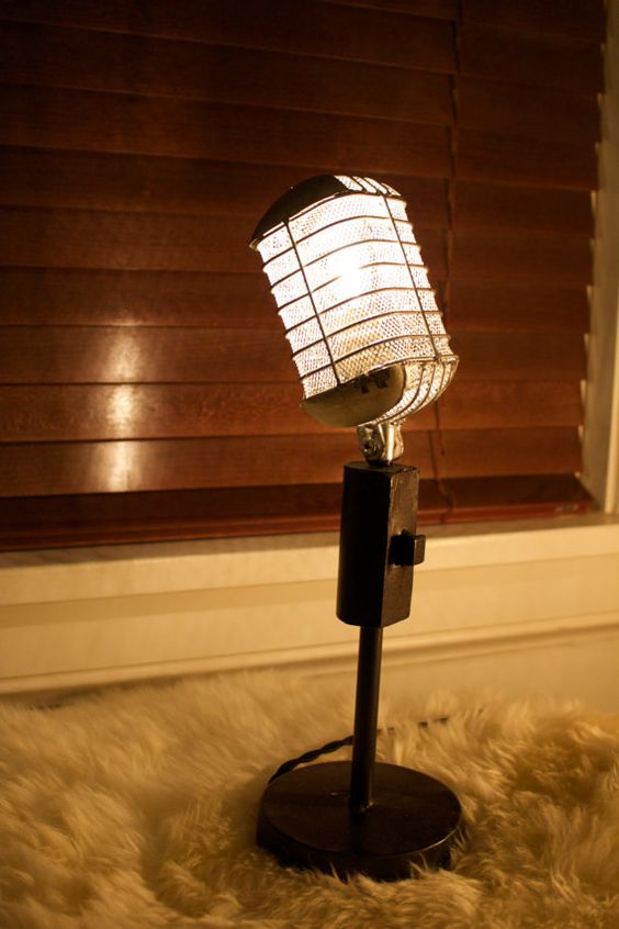 microphone floor or table lamp for karaoke fans