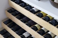 21 wine drawer unit is a comfy way to store