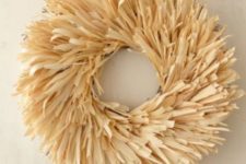 26 corn stalks wreath for indoors and outdoors