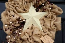 30 everyday burlap star wreath to add a charming rustic touch to your front door