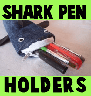 DIY shark pencil case