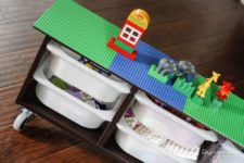 DIY Lego table from Ikea Trofast wall storage unit