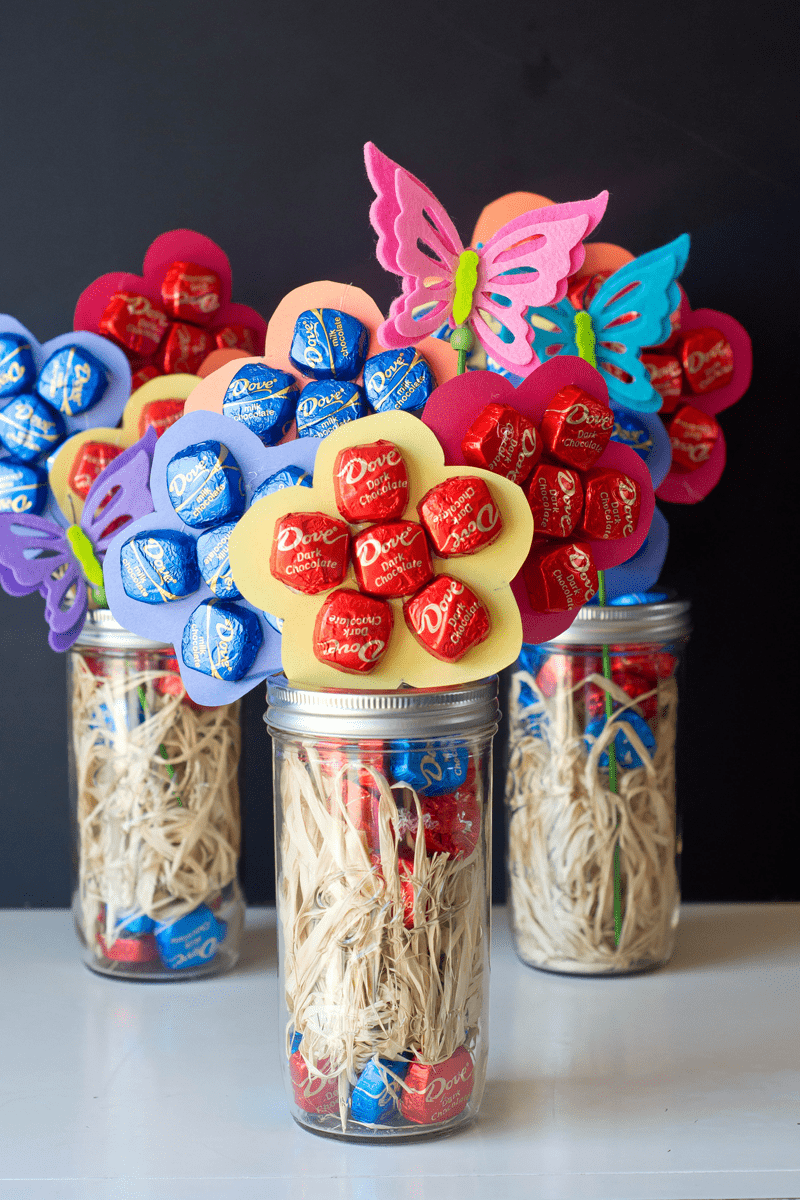 DIY chocolate flower gift for teachers