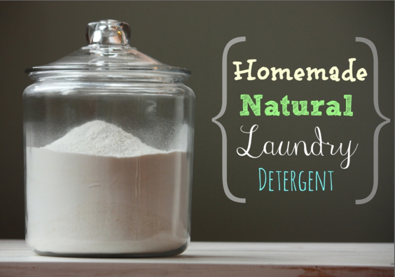 DIY detergent with lemon essential oils and vinegar