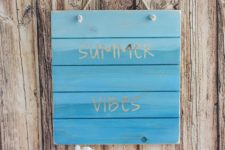 DIY summer vibes wood pallet sign