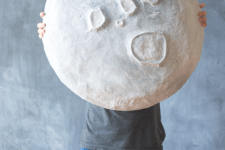 DIY giant paper mache moon