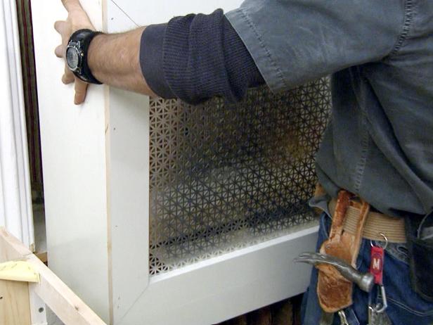 DIY stylish modern radiator cover with a metal sheet (via www.diynetwork.com)
