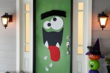 05 trick-or-treaters and other guests are sure to be delighted with such monster door decor