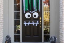 09 monster door decor with washi tape and googly eyes