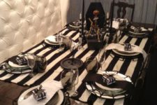 10 Tim Burton inspired table in black and white