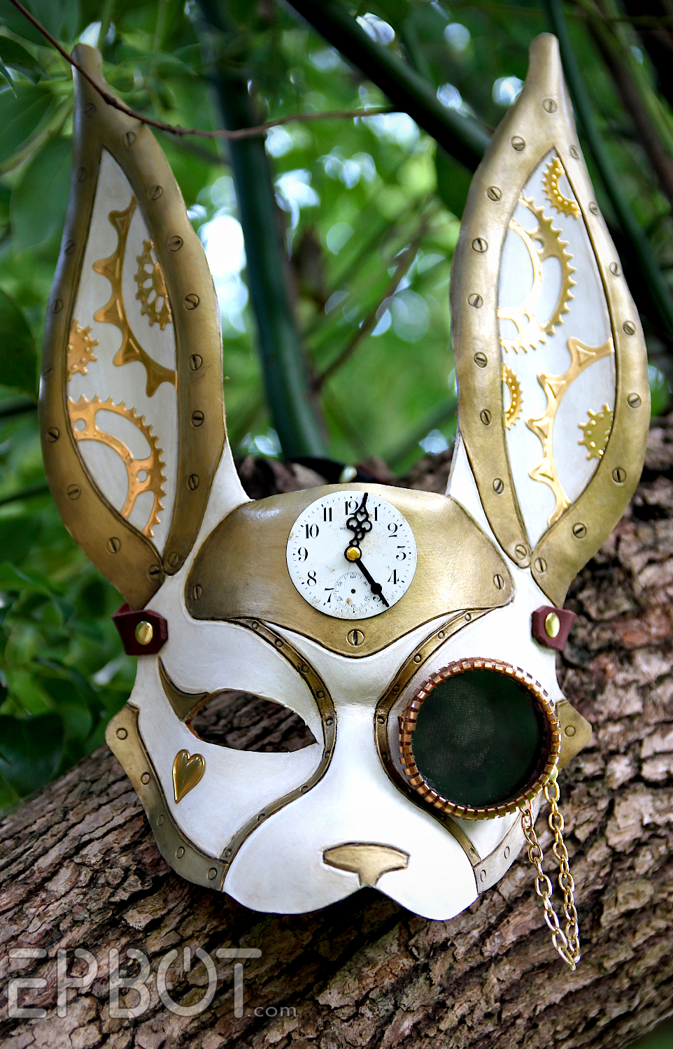 DIY steampunk rabbit mask (via www.epbot.com)