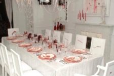 16 bloody Halloween table with blood in glass as the main decoration