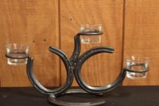 18 horseshoe candle holder