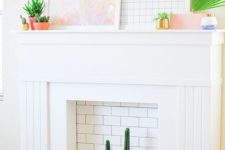 19 add a white brick panel and place your potted cacti inside