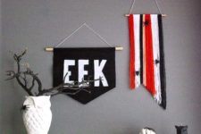 21 a couple of simple banners and black branches will help you to create an ambience