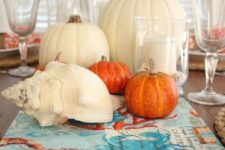 25 simple pumpkin centerpiece with a large shell