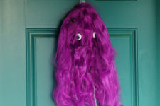 DIY colorful hair door monster
