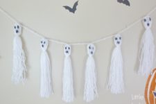 DIY ghost tassel garland