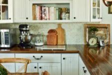DIY dark wood butcher block kitchen countertop