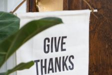 DIY minimalist stamped Thanksgiving banners